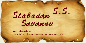 Slobodan Savanov vizit kartica
